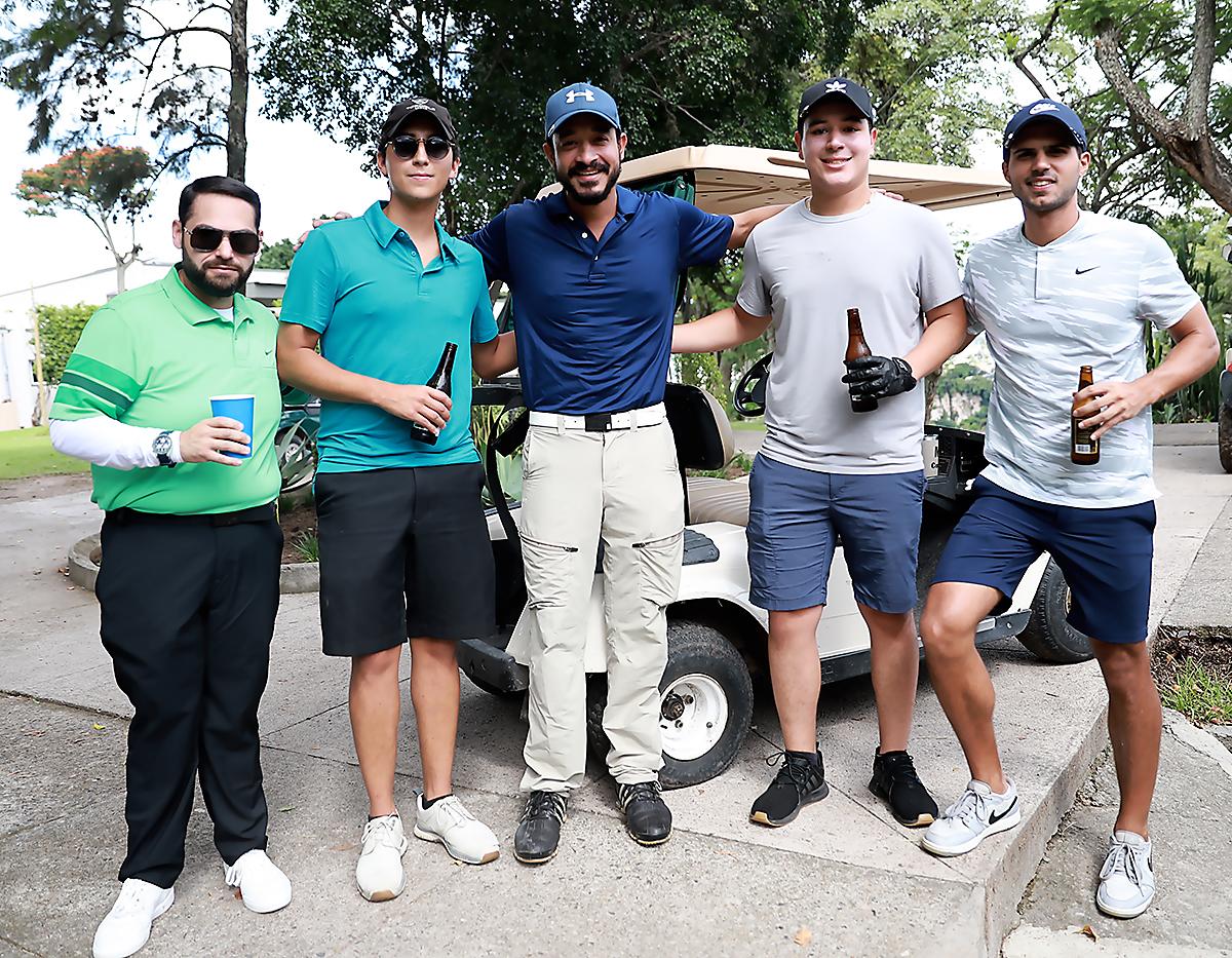 Domenico Bruni, Carlos Agustín, Abraham Castillo, Davis Chávez y Eduardo Saybe
