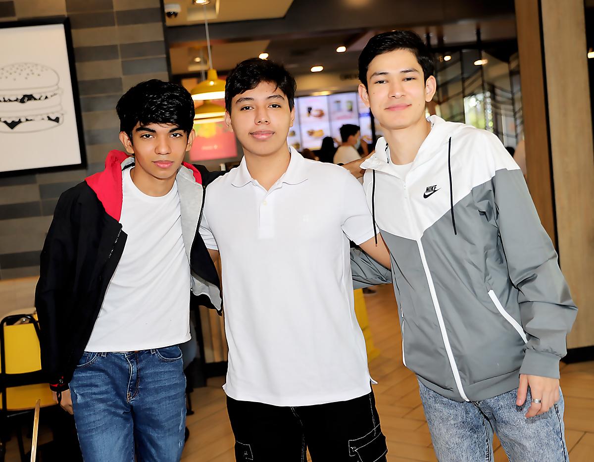 Cristopher Rodríguez, Sergio Tercero y Marcos Duarte 