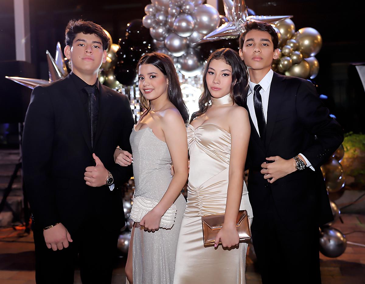 Juan Rivera, Valeria Alvarez, Mía Martinez y Nelson Rubí