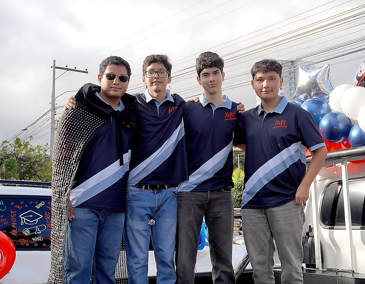 Alejandro Emilio Banegas, Diego Velásquez, Mario Gabriel Ramírez y Juan Camilo Carranza.