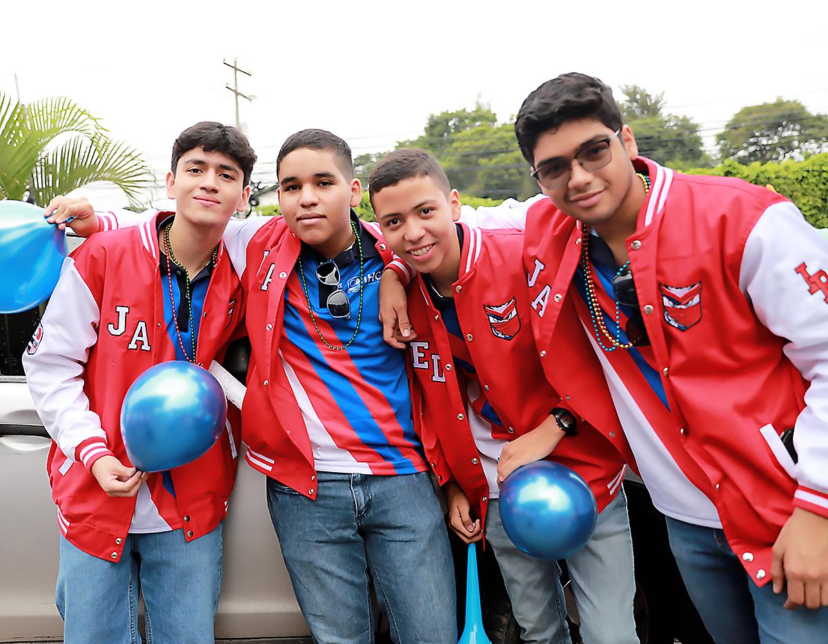 Jorge Valladares, Jesús Delcid, Edy Salgado y Joshua Carrasco