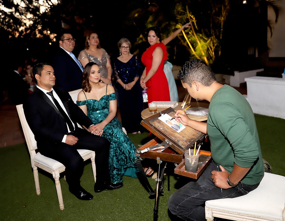 Los invitados llevaron de recuerdos lindas acuarelas del maestro Richar Girn
