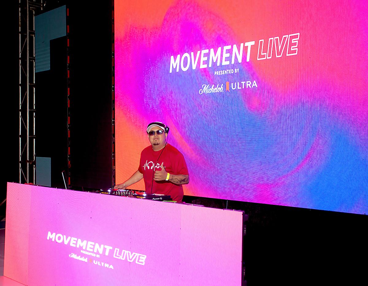  Dj Rojo estuvo a cargo de la animación del Movement live Michelob Ultra.
