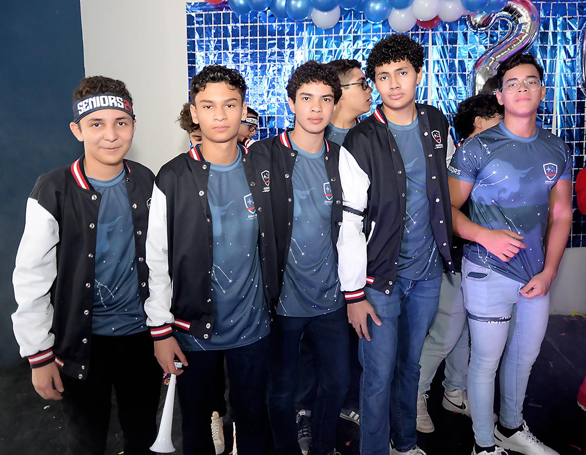 Juan Millares, Óscar Aguilar, Cristian Cáceres, Engels Zelaya y Ricardo Montalván.