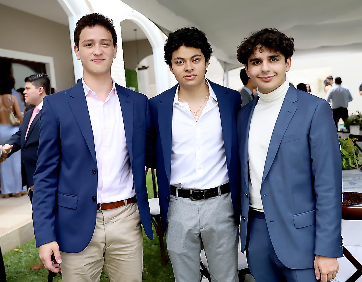 Francisco Corea, Diego Carranza y Sebastián Faraj