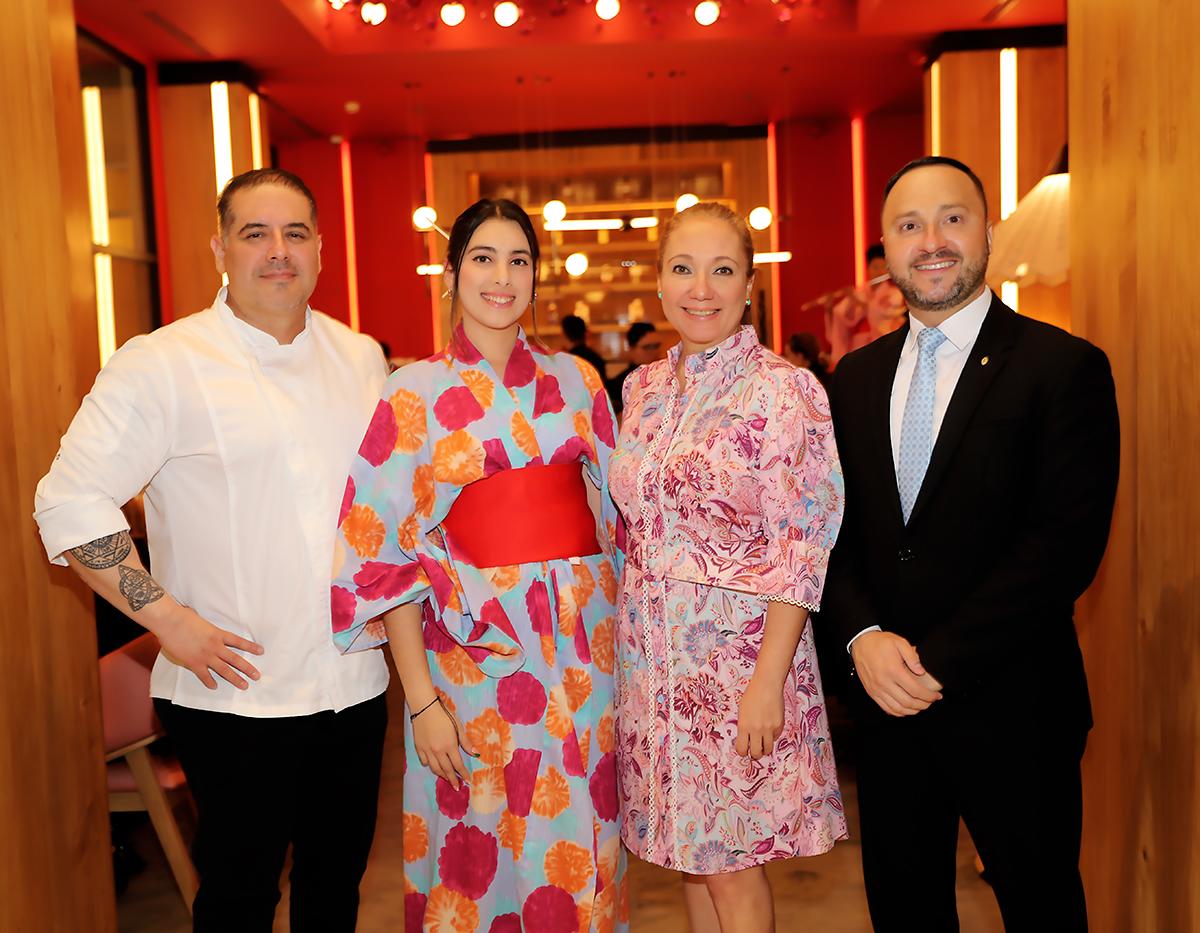 Chef Juan Rojas, Emily Jiménez, Tania Durón y Joel Muchnik