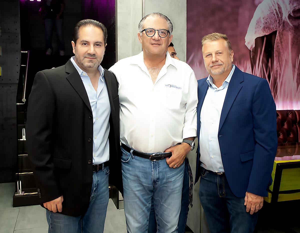 André Nasrala, Emilio Medina y Donald Swendener