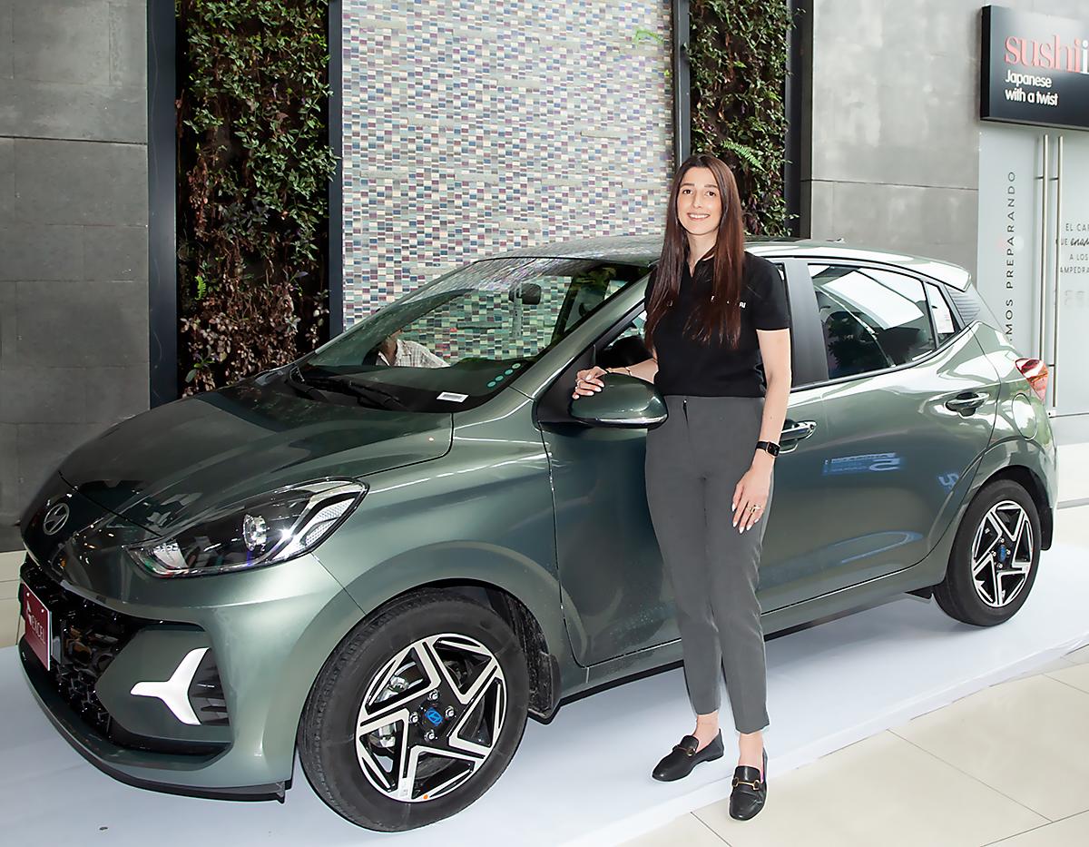 Francesca García Gerente de marca Hyundai, durante la presentación del nuevo vehículo.