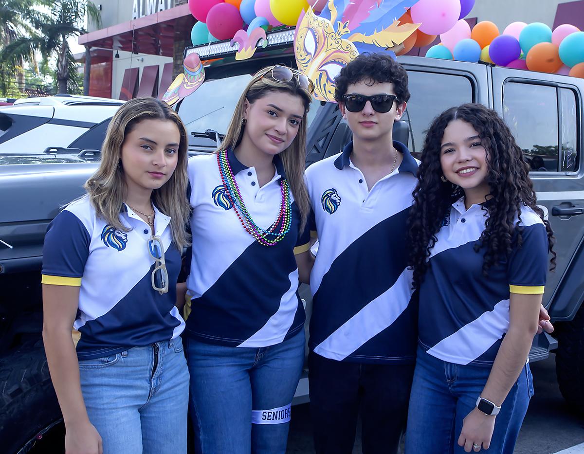 Valeria Villeda, Valentina Villeda, Marvin Villeda y Nathalia Villeda.