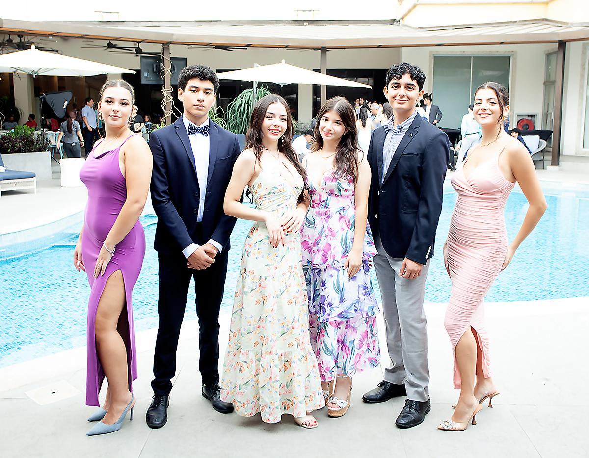 Sarah Turchetto, Pablo García, Emma Coto, Aisha Mole, Adrián Córdoba y Cecilia Ziruelo.
