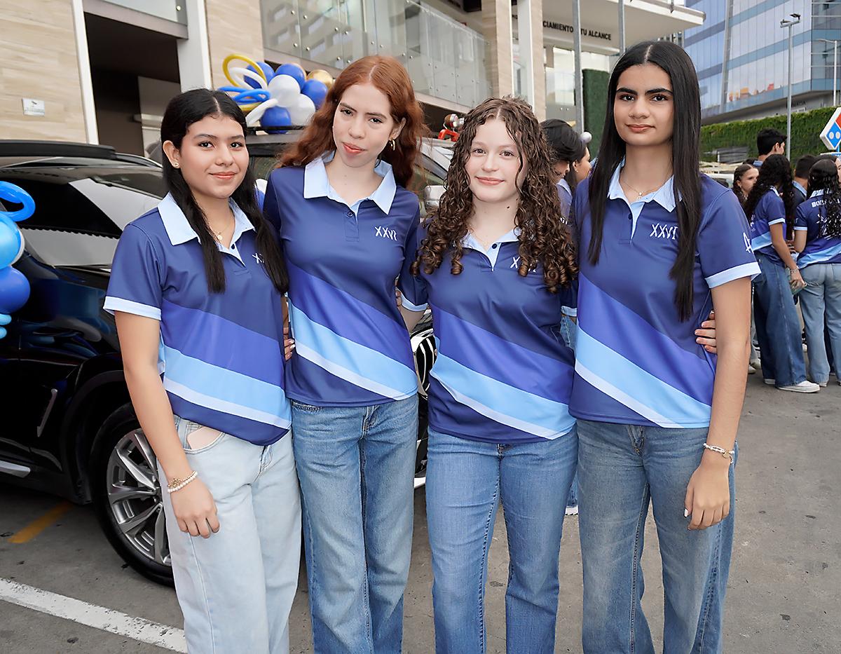 Italia Cruz, Mónica Díaz, Mariana Díaz y Antonella Asfura.