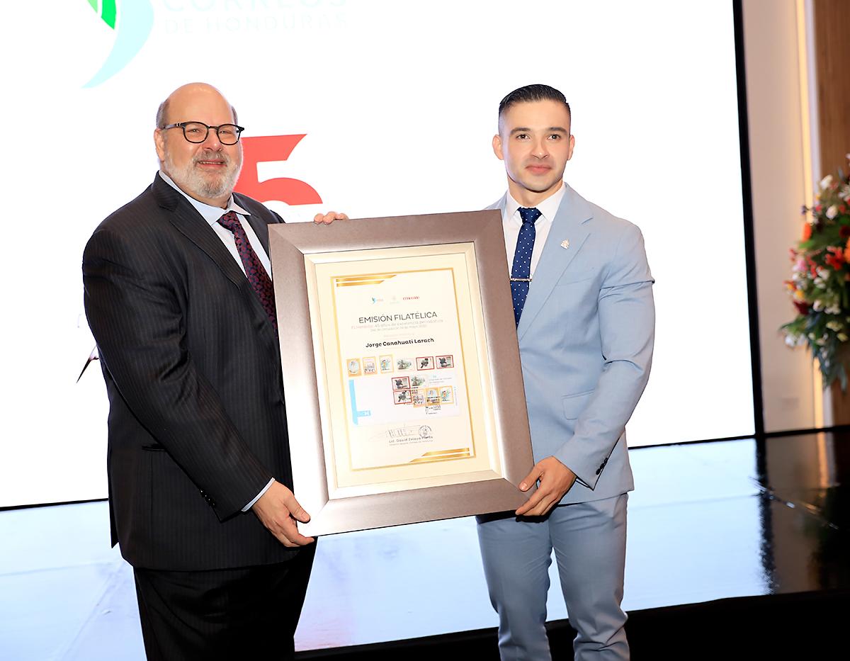 Jorge Canahuati y David Zelaya Flores.