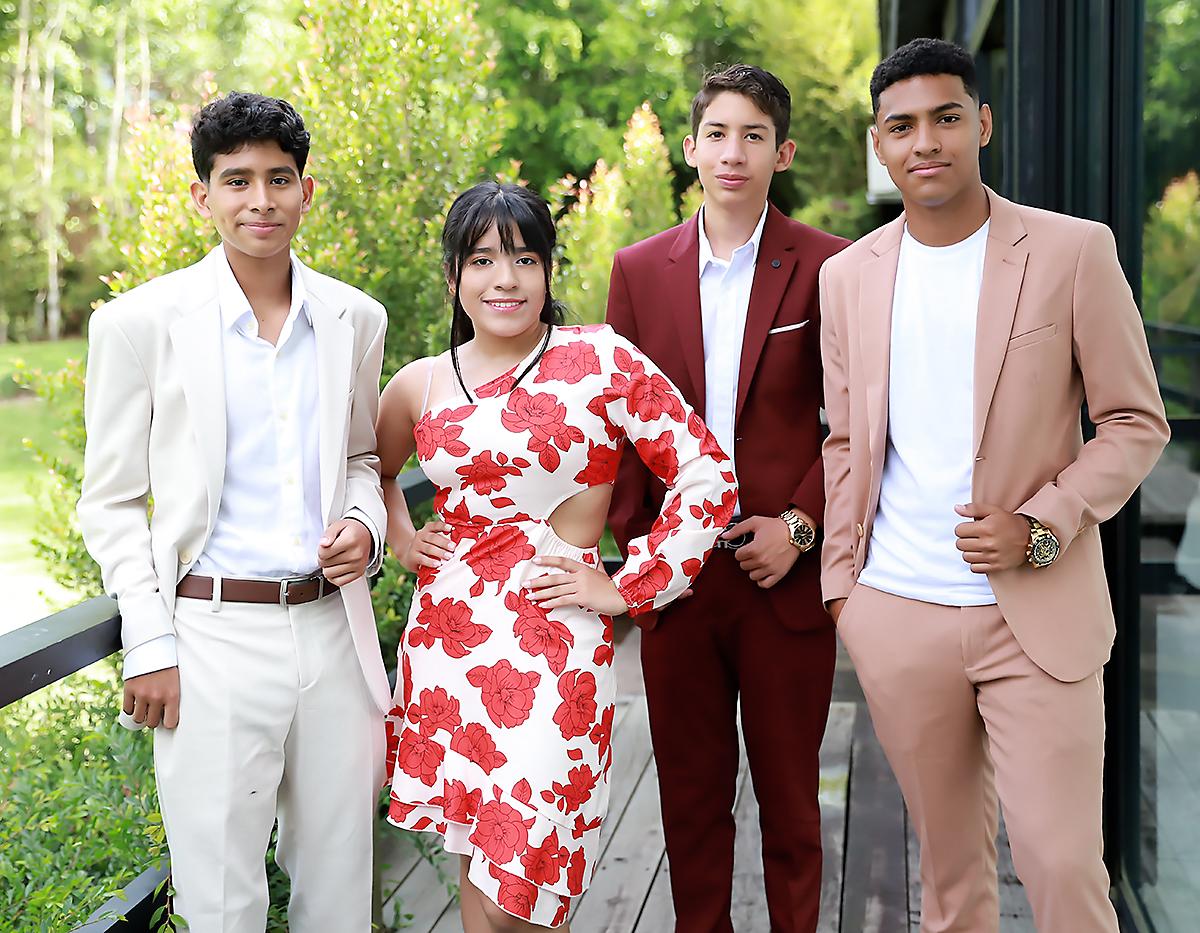 Anthoni Díaz, Hannaly Flores, Juan Barahona y José Cruz.
