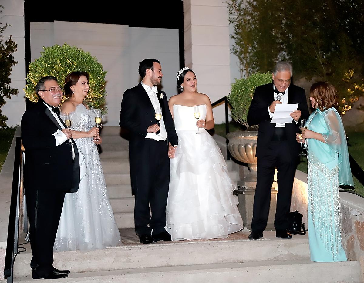 Durante el brindis
