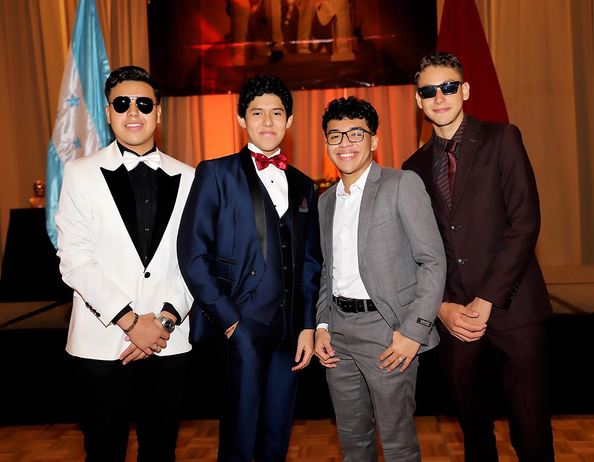 Emilio Flores, Emilk Alvarenga, Joseph Martíinez y Ariel Ochoa
