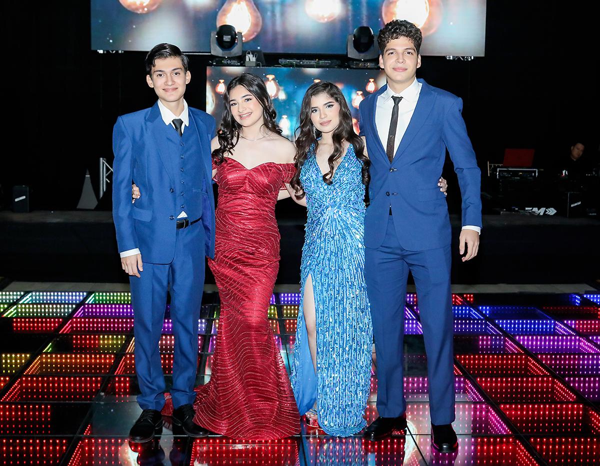 Hanna Paredes, Eda Montes y Abraham Escobar.