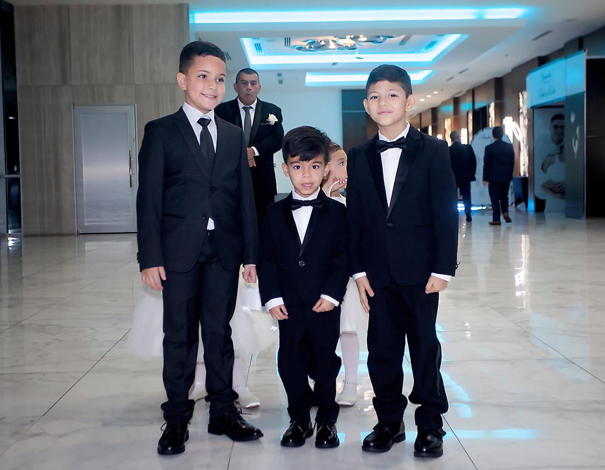 Enzo Paulino, Abraham Vidal y Mateo Yanes.