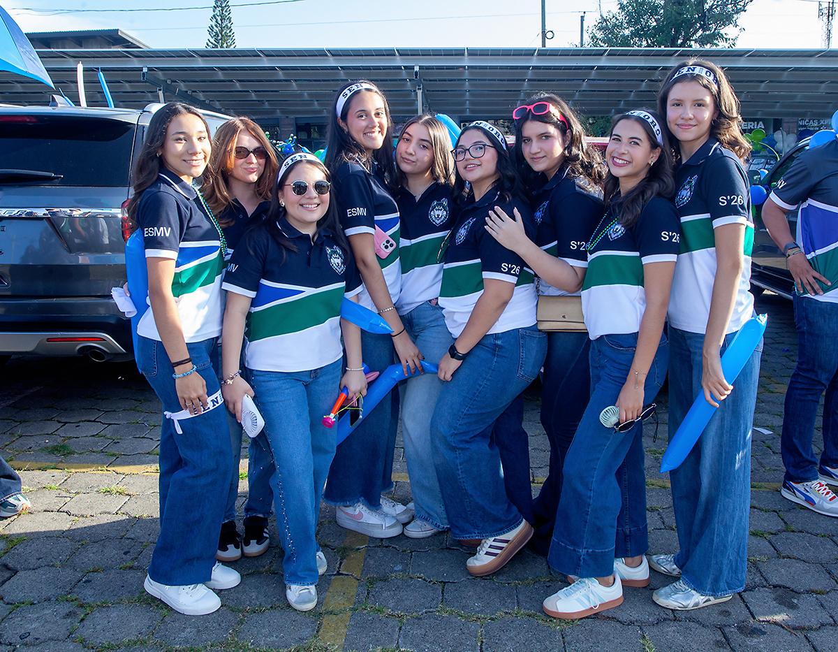 Valeria Gamez, Sofía Reyes, Mafer Castellón, Natalia Sandoval, María José Bográn, Valeria Bogran, Natalie Romero y María Fernanda Castillo.