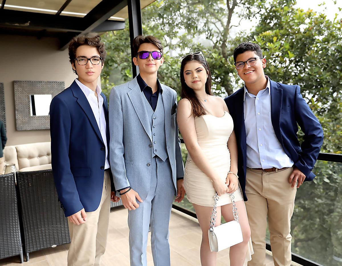 Guillermo Velásquez, Diego Borjas, Karla Vallejo y Carlos Banegas