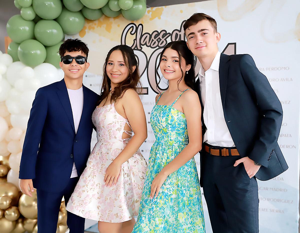 Renán Mairena, Andrea Chávez, María Alejandra Salazar y Luis Carlos Castillo