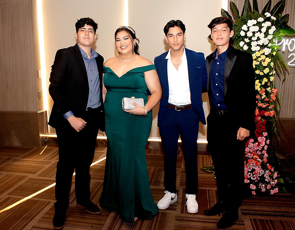 Luis Morales, Valeria Pinto, Roque Turcios y Emerson Turcios.