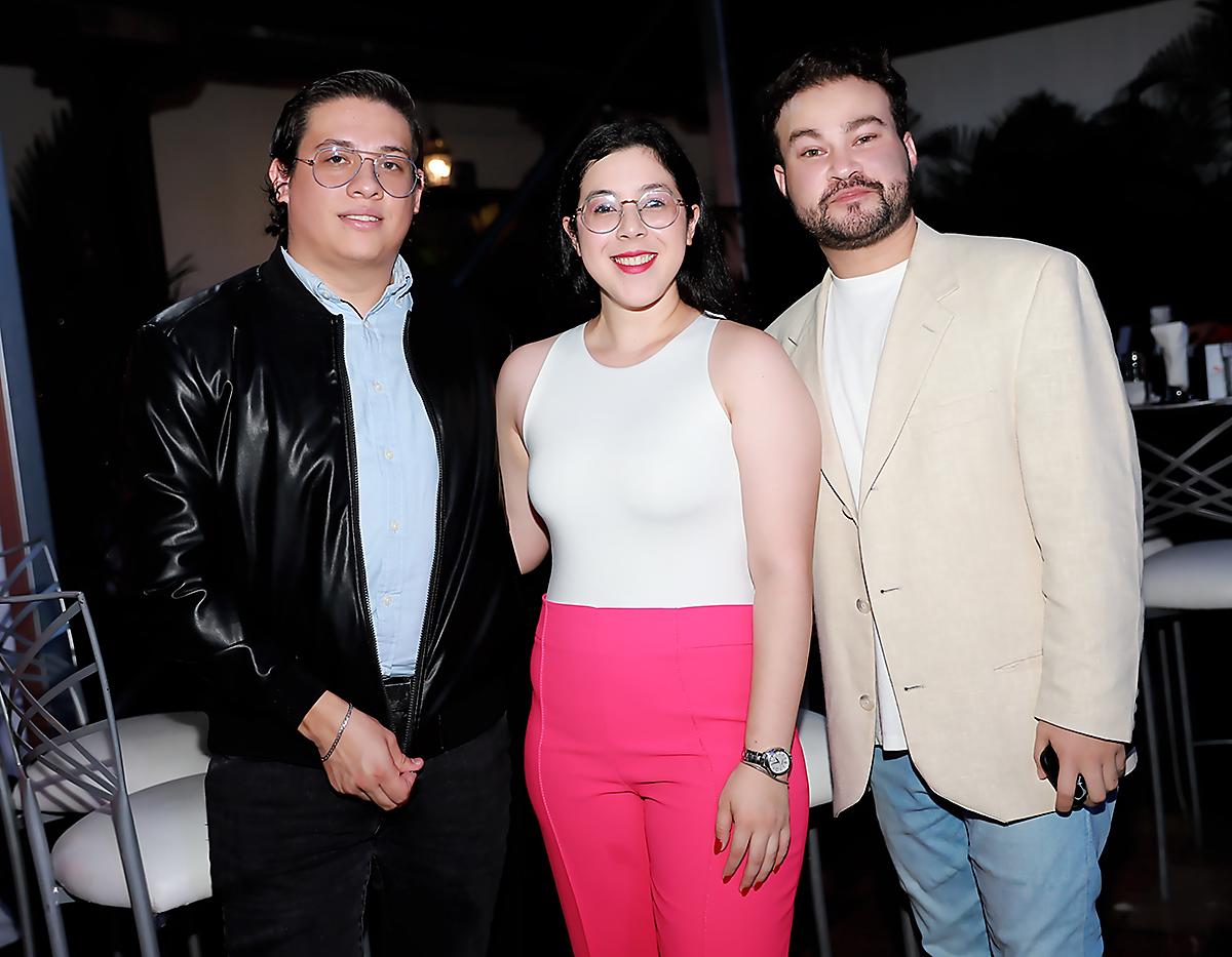 David Ardón, Daniela Arita y Gabriel Ortiz.