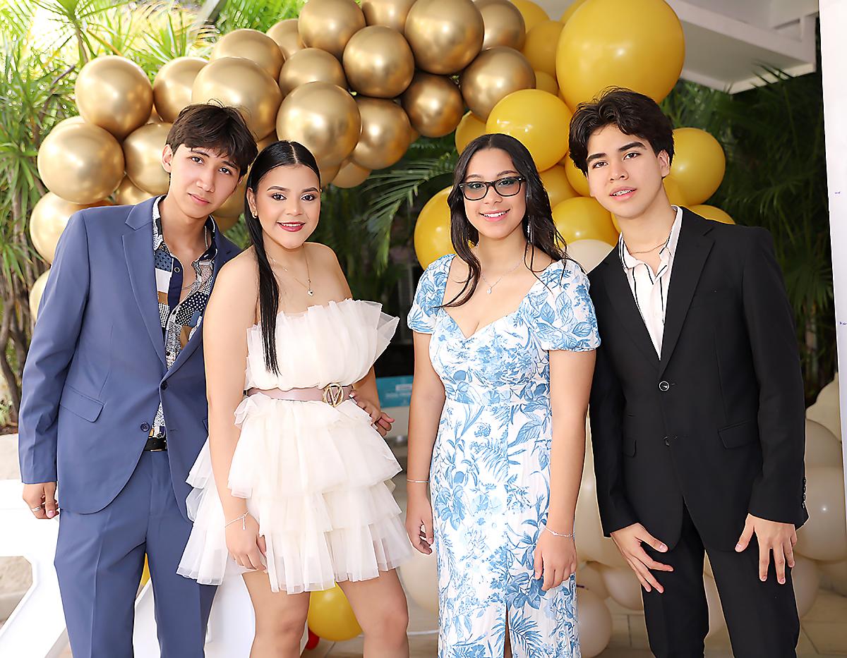 Elvin Solís, Valentina Rosales, Lizzy Girón y Josué Cruz.