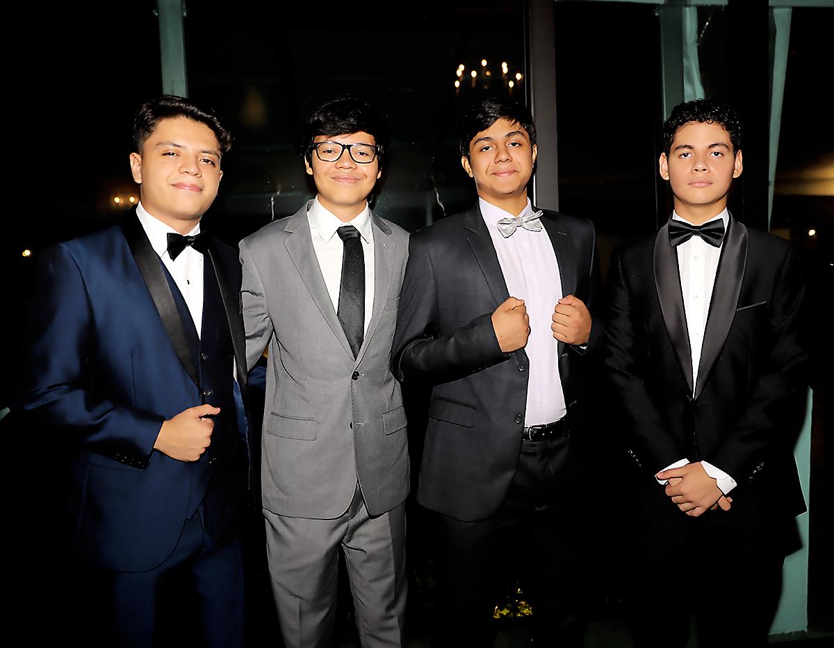Hugo Godoy, Ian Flores, Josi Ordóñez y Elías López