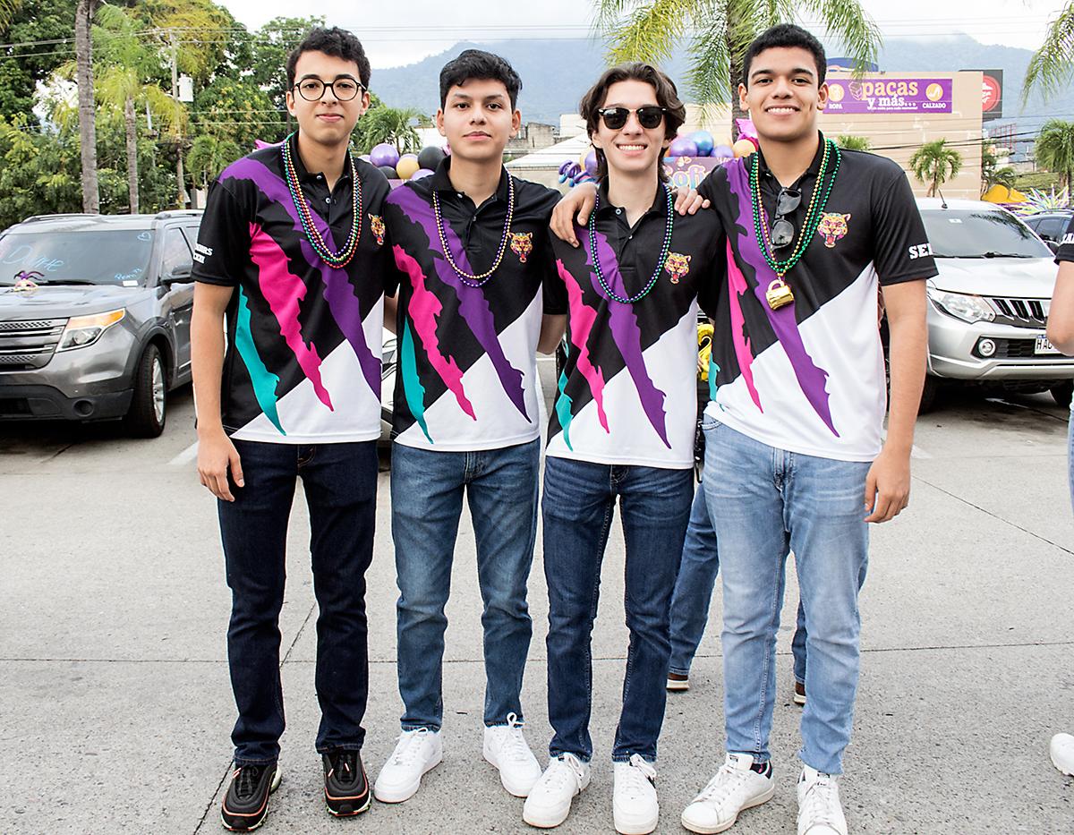 Samuel Laguna, Juan Andrés Sabillon, William Ewens y Diego Ardón.