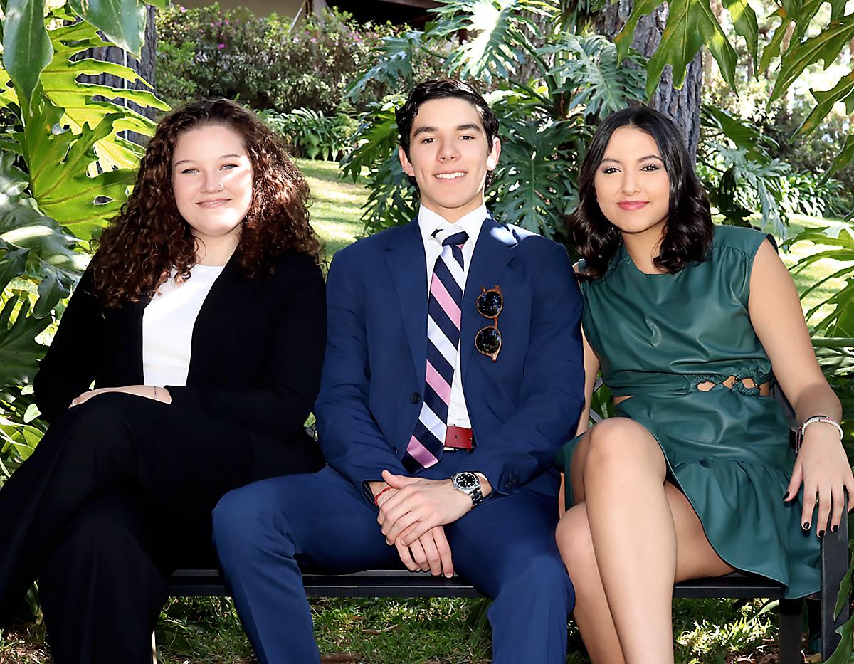lily Smith, Sebastian Villeda y Valentina Castañeda