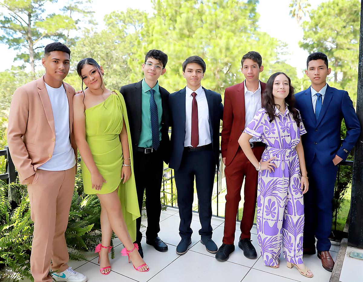 José Cruz, Ashley González, Jorge Eli García, Samuel González, Juan Barahona, Daniela Escobar y Sebastián Molina.