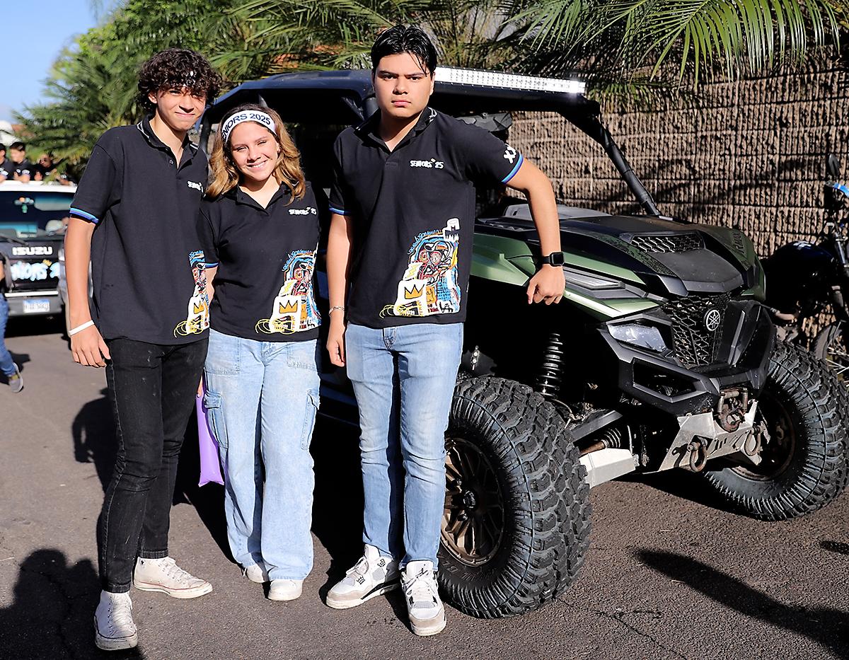 Patrick Muñoz, Antonella Perez y Antonio Melara.