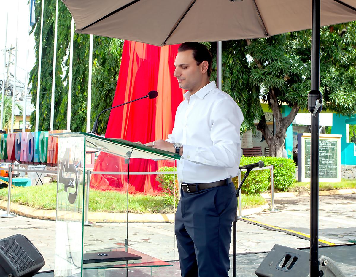 Juan Carlos Canahuati, gerente general de Pacer, al momento de su participación.
