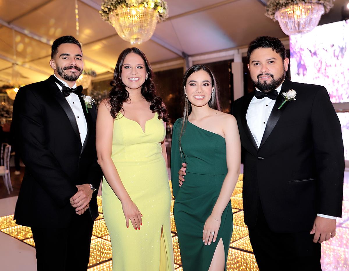 Alan Suázo, María José García, Daniela Baires y Rudy Banegas