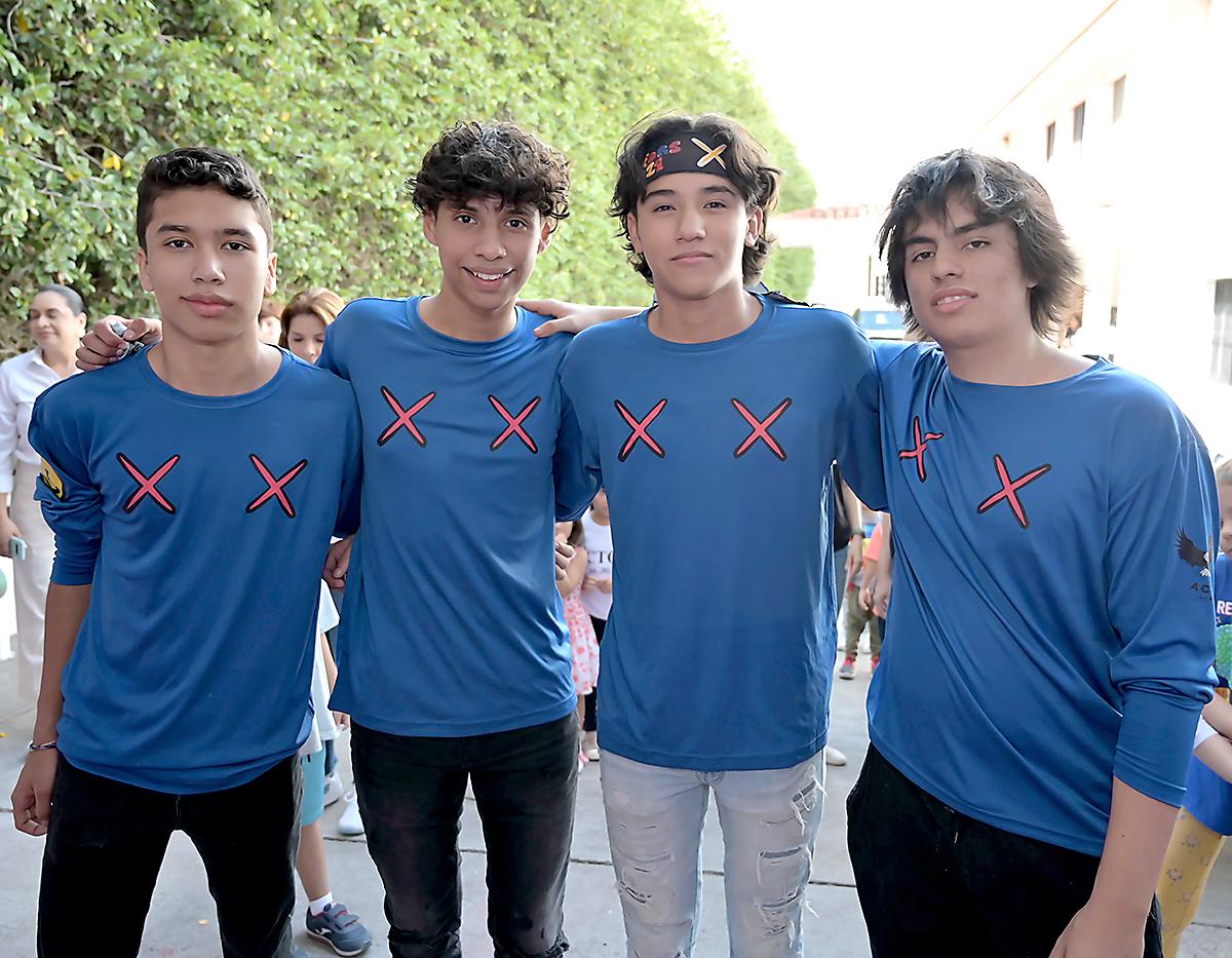 Christian Midence, Juan José Gómez, Sebastián Cáceres y Adrián Chávez.
