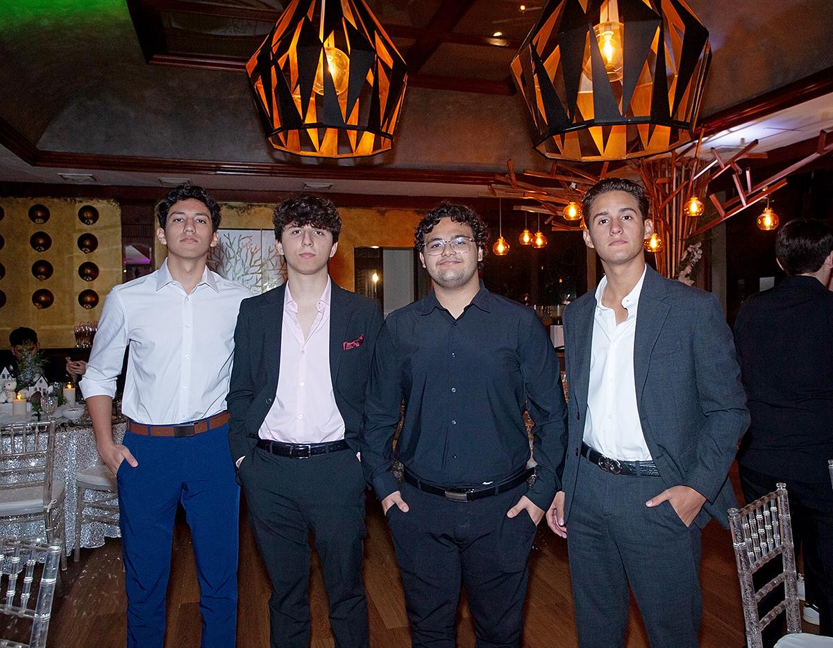 Farid Kury, Santiago Romero, Sebastián Sabillon y Rodrigo Amaya.