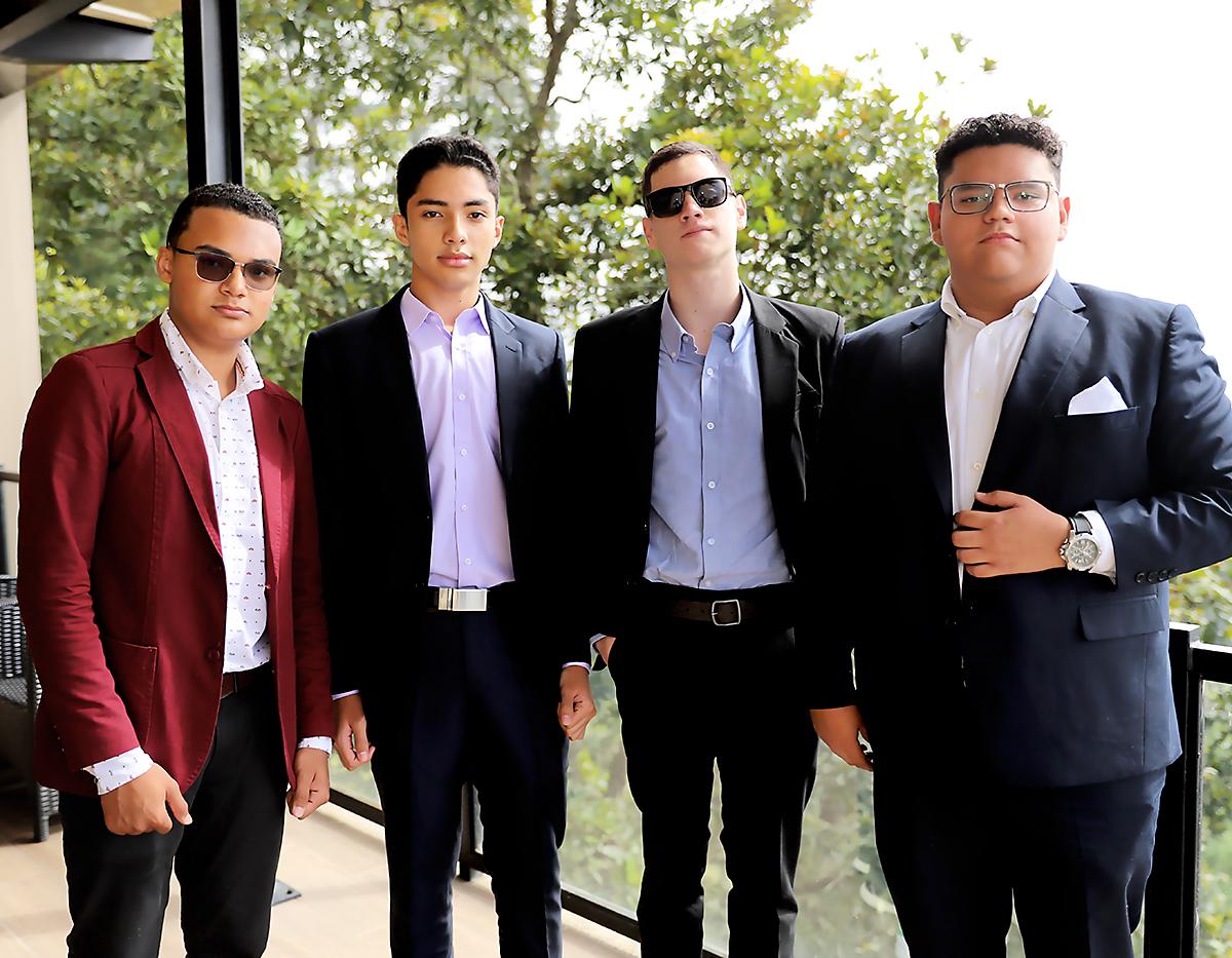 Darwin Rivas, Luis Martínez, Eduardo Corrales y Mauricio Reyes