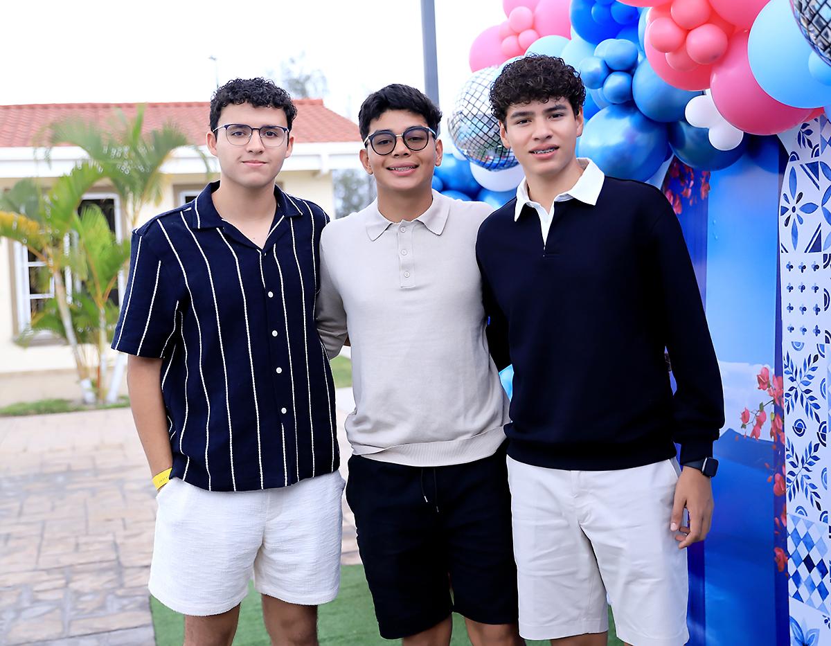 Sebastián Mercado, Leonardo Álvarez y Gabriel Luna