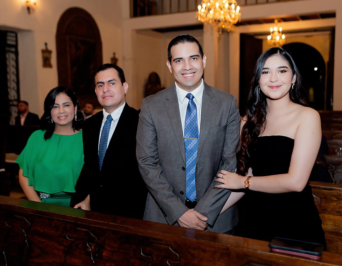 Paola Melendez, Germán Colindres, Nehemias Irías y Lavinia Burgos.