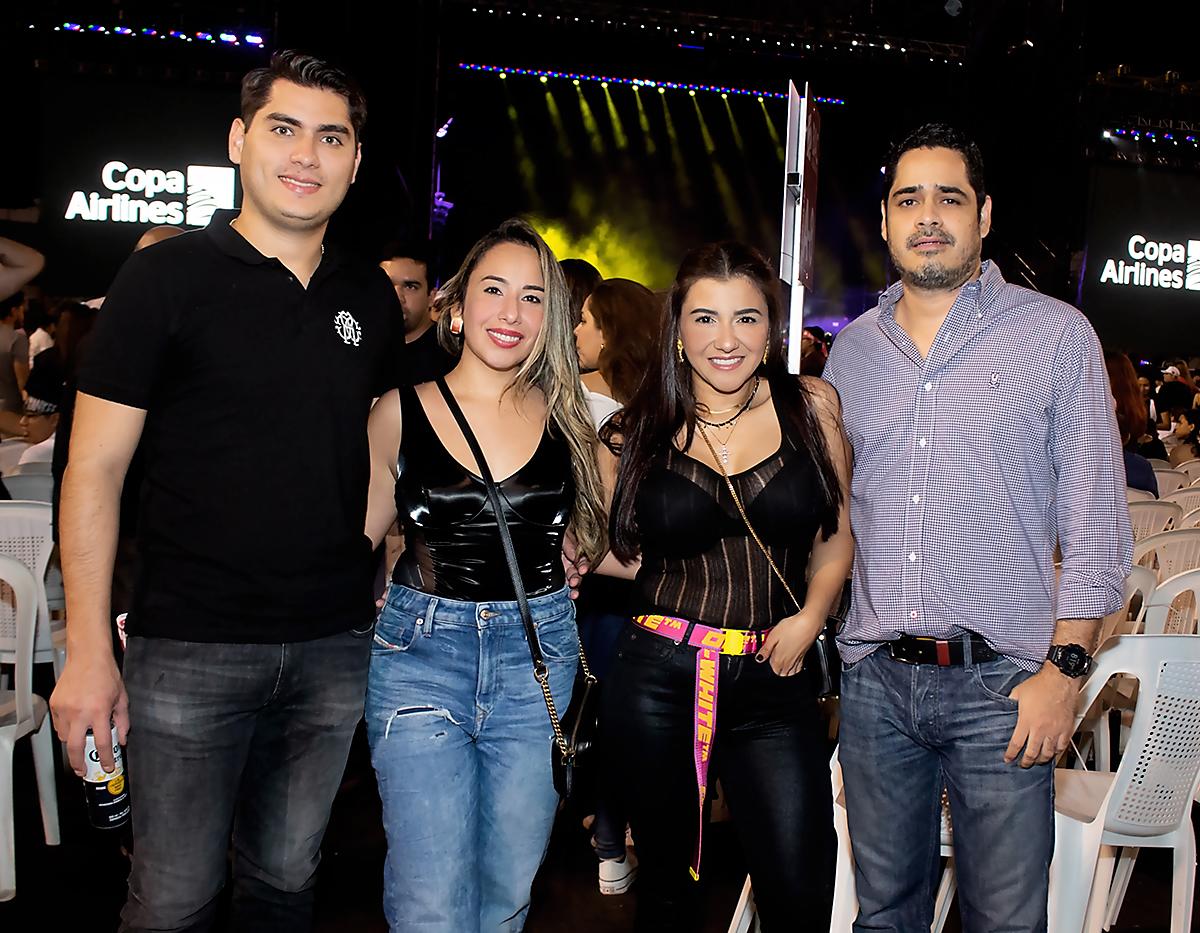 Luis Enamorado, Diana Pineda, Isis Tome y Elias Martínez.