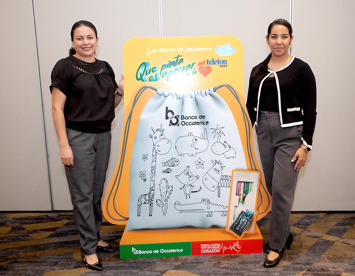 Jackeline Cuestas y Christel Cano de Banco de Occidente.