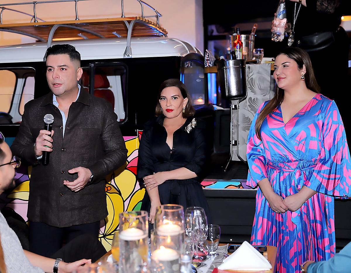 René Betancourt, Blanca Bendeck y Cecilia Osorto.