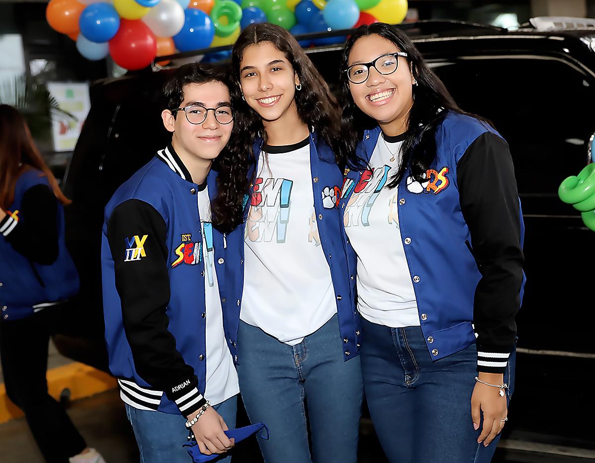 José Adrián Cardona, Ariana Paz e Isabella Figueroa
