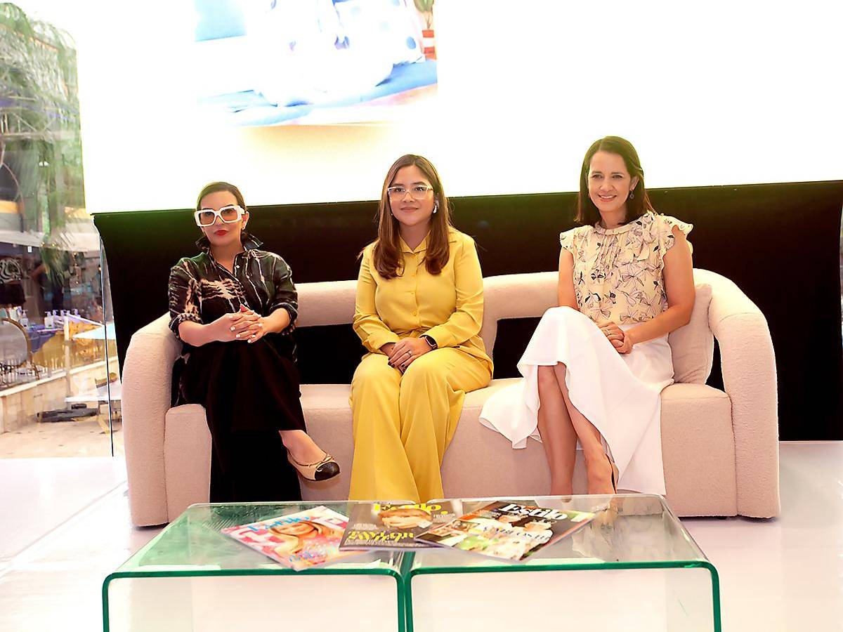 Blanca Bendeck, Editor-in-chief de Revista Estilo, Alessia López, ganadora de Girl Boss 2022 y Ana Lourdes Cálix, Gerente de Soluciones Comerciales de BANPAÍS