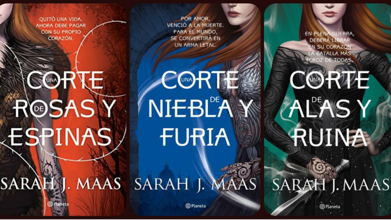 Una corte de rosas y espinas de Sarah J. MaasSarah J. Maas es conocida por sus libros de fantasía-romance para jóvenes adultos, y esta saga es una de sus más queridas. En esta trilogía conocemos a Feyre, una joven desesperada que entra al bosque prohibido para encontrar alguna presa y poder comer junto a su familia. Ahí mata a un lobo enorme y comienzan sus problemas: un fae decide vengarse y la arrastra a Prythian, la tierra de faes y magia. ¡Sin spoilers! Tendrás que leerlo para saber qué sucede después.