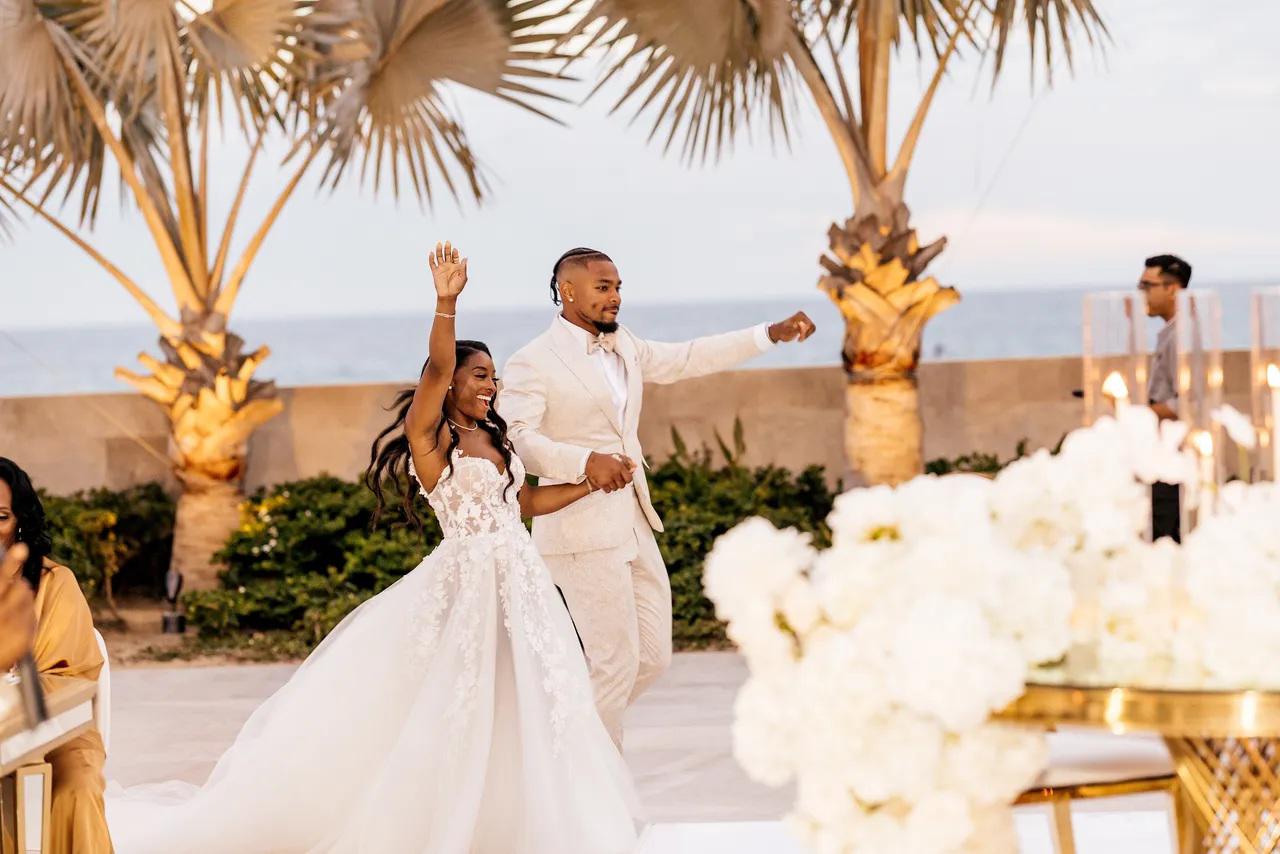 Así fue la boda de Simone Biles y Jonathan Owens
