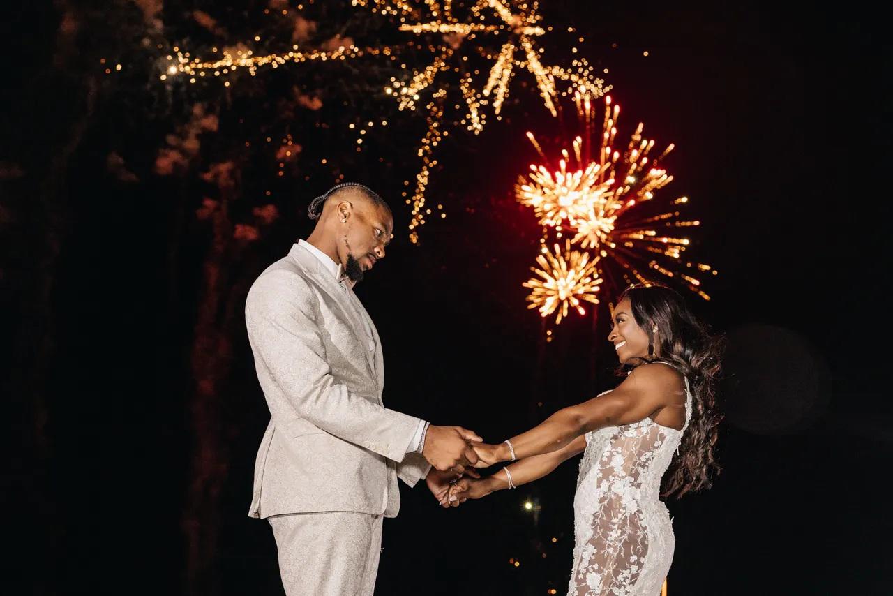 Así fue la boda de Simone Biles y Jonathan Owens