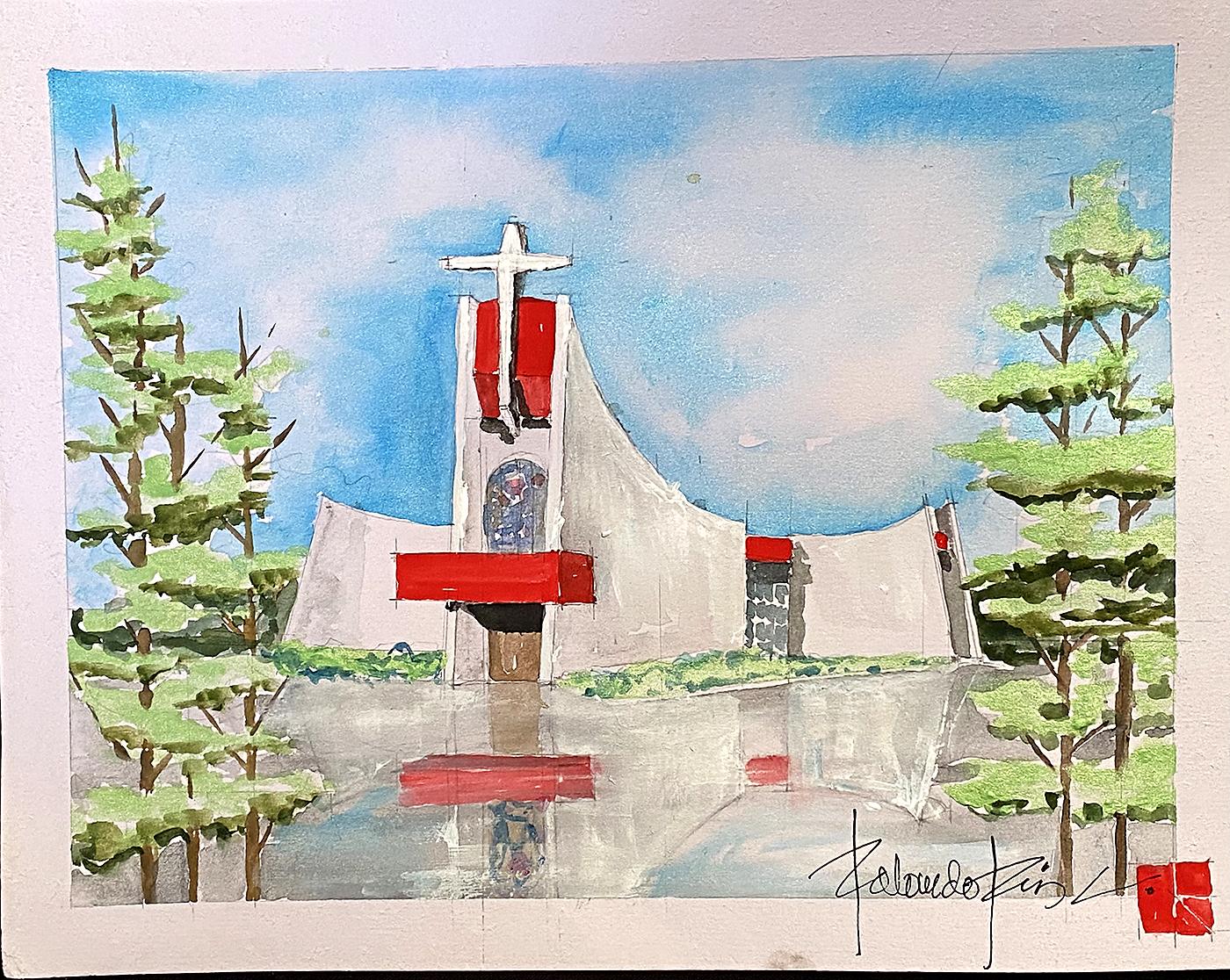 El Santuario Nacional de la Juventud San Juan Bosco fue construido hace más de 30 años en Tegucigalpa. El arquitecto Rolando Ríos fue uno de los responsables de su diseño, “para mí es un aporte profesional en cuyo diseño participé con otro arquitecto amigo y es especial por serconocido como El Templo de la Juventud, que siempre se está renovando”. 