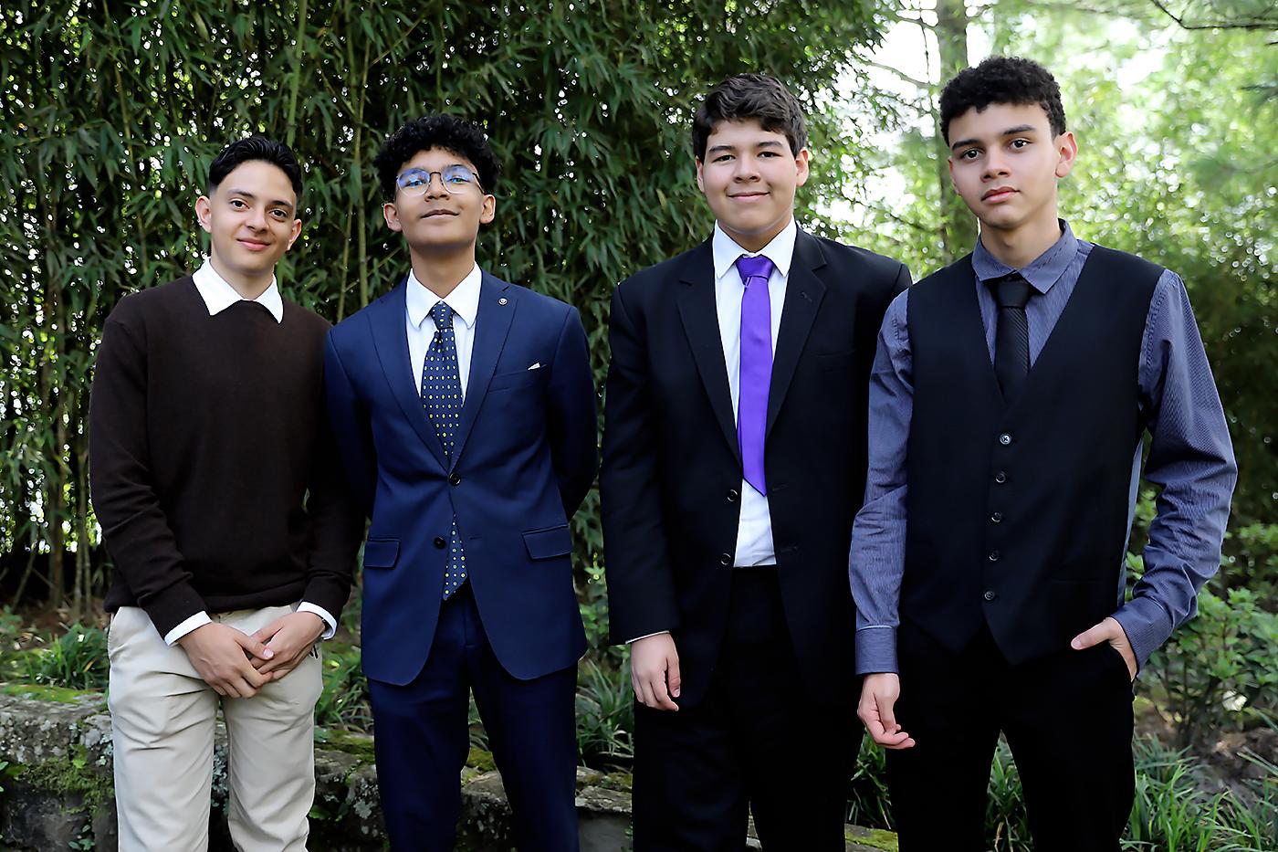 Cristopher Sibrian, José Barcenas, Karim Azar y Kenny Vargas