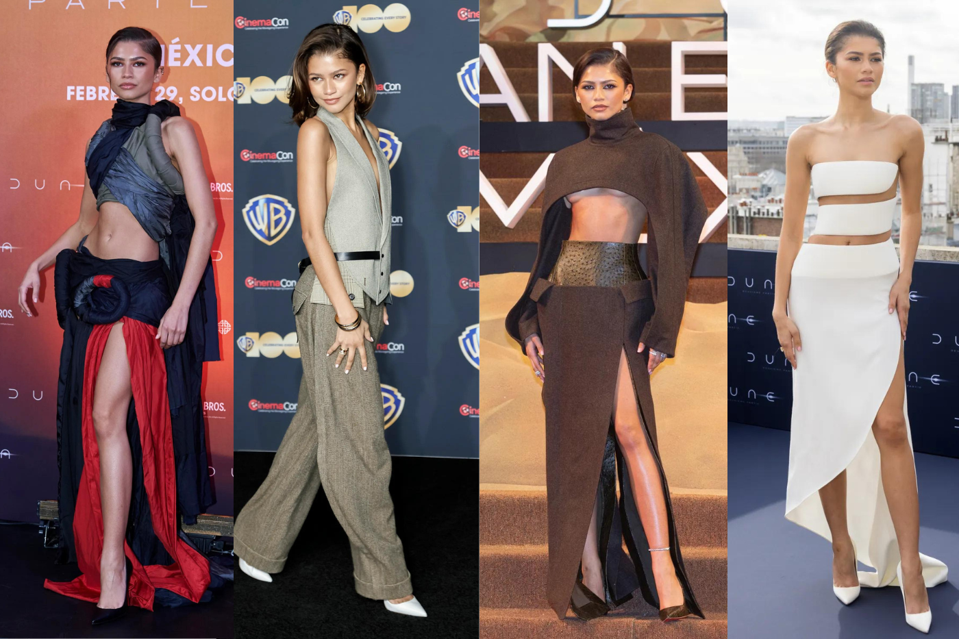 Looks de Zendaya en la gira de prensa de Dune 2